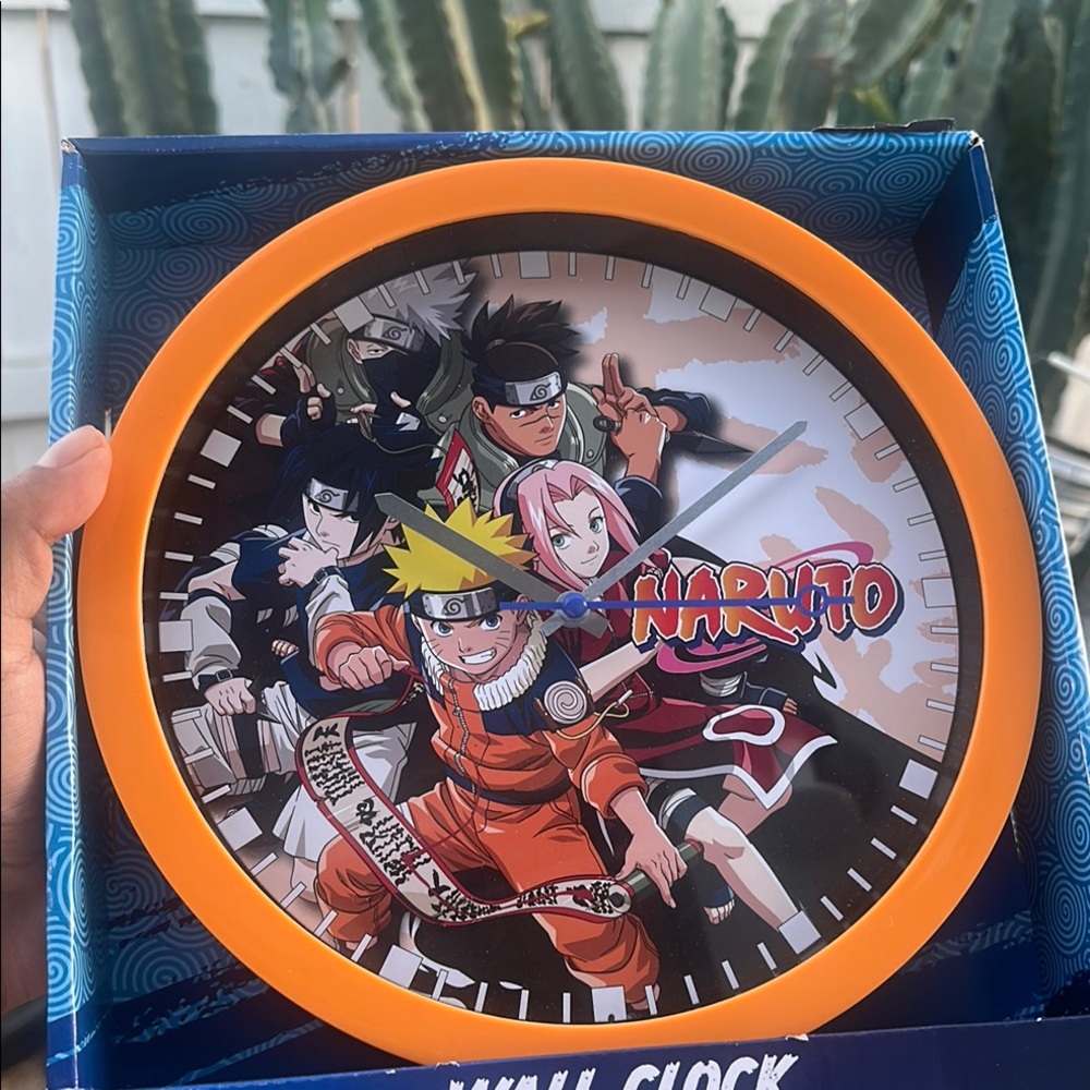 Naruto Wall Clock with Orange Frame
